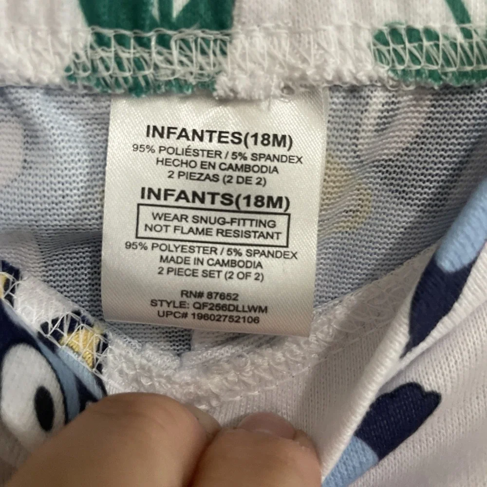 Bluey Unisex 18 Months Boy Girl St. Patrick's Day Pajamas PJs Cotton Long Sleeve
